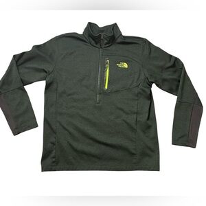 Men’s North Face Half Zip Pullover Sweater Jacket Size L Green